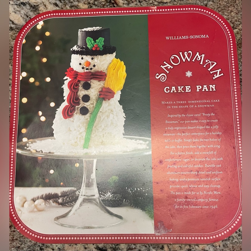 Williams Sonoma Snowman Cake Pan